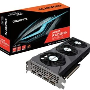 GIGABYTE Radeon RX 6600 Eagle 8G Graphics Card, WINDFORCE 3X Cooling System, 8GB 128-bit GDDR6, GV-R66EAGLE-8GD Video Card