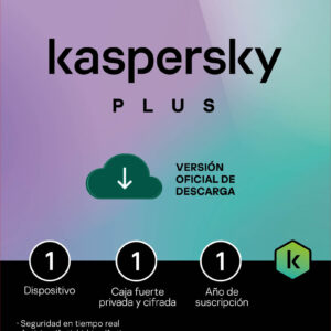Kaspersky Plus 1 Dispositivo 12 Meses VPN ilimitado