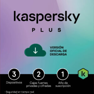 Kaspersky Plus 3 Dispositivos 12 Meses VPN ilimitado