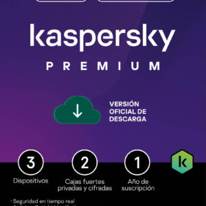 Kaspersky Premium 3 Dispositivos 12 Meses VPN ilimitado