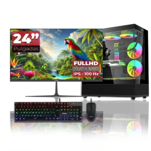 COMPUTADOR DE ESCRITORIO GTX 1650 SUPER 600W TT JANUS AMD RYZEN 5 5600GT MEMORIA RAM 16GB SSD 512GB MONITOR 24"